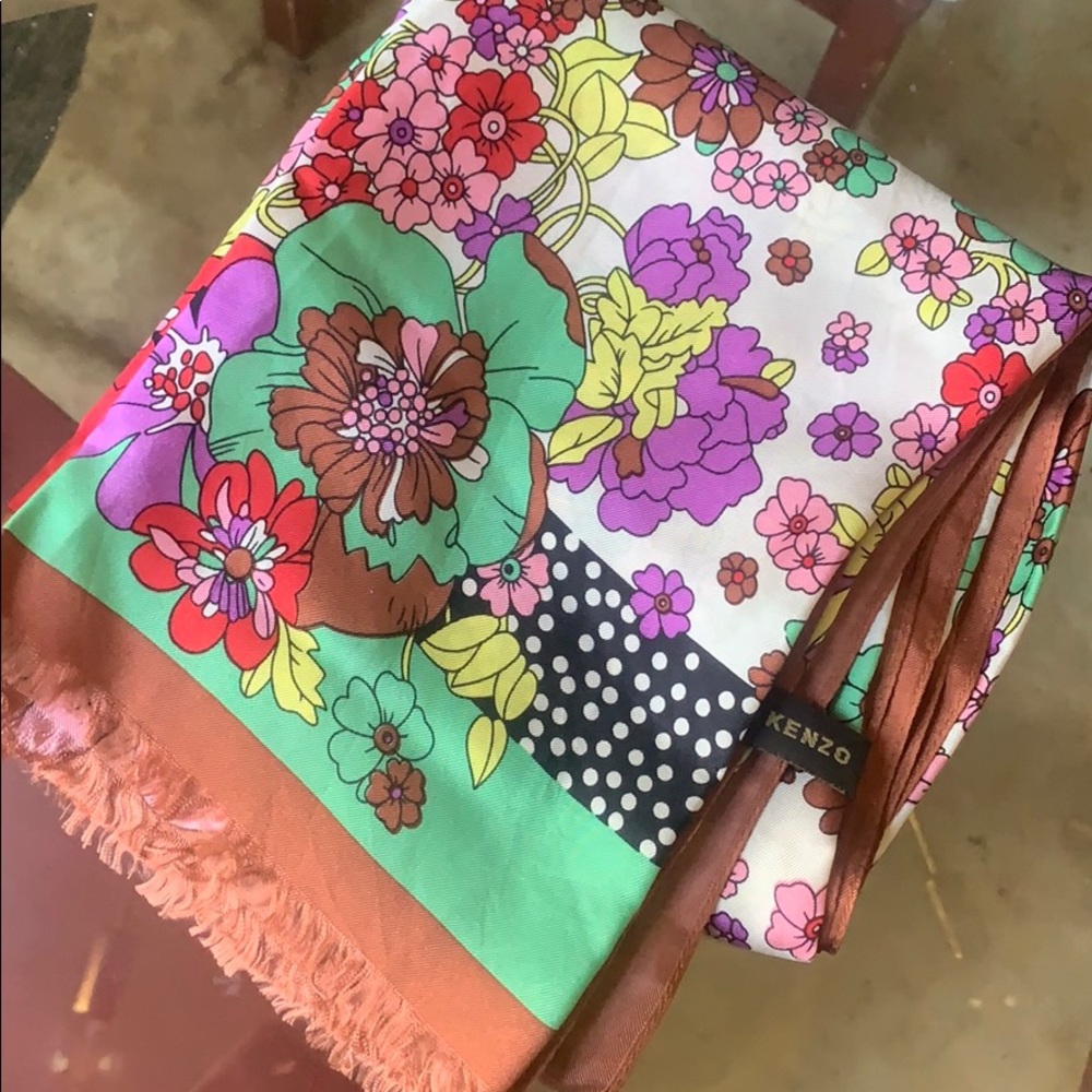 Genuine Kenzo Silk Scarf Floral